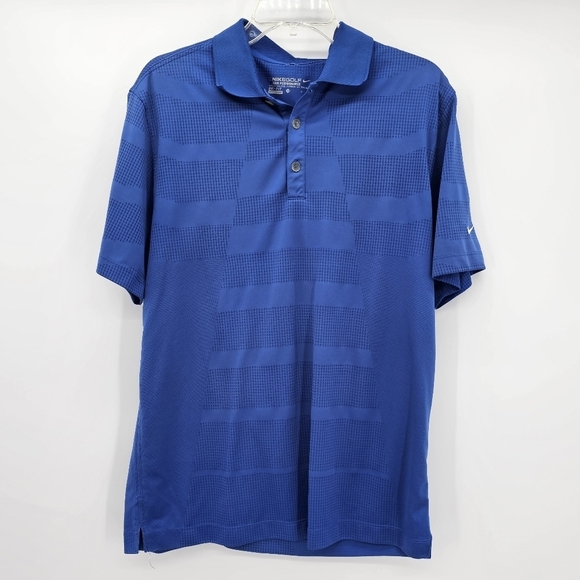 Nike Golf Tour Performance Dri Fit Blue Polo Mens Size Medium - Picture 1 of 5